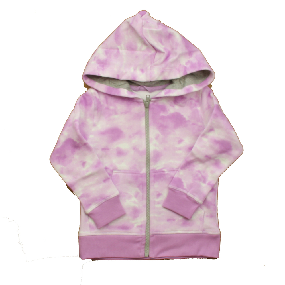 Mightly Girls Purple Tie Dye Hoodie size: 2-5T